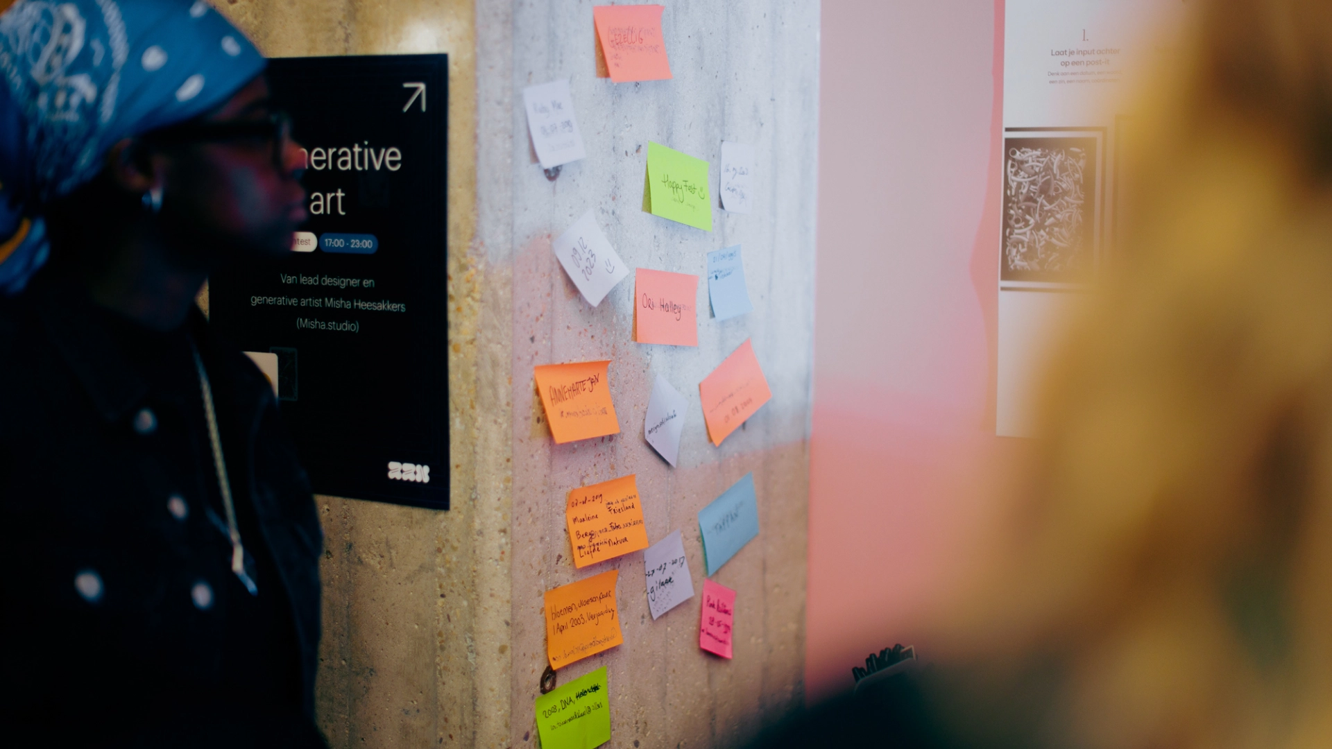 Submitted post its with personal inputs